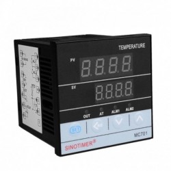 Hőmérséklet-szabályozó bemenet PT100 K hőelem digitális PID SSR relé kimeneti hő riasztással Fahrenheit rövid héj