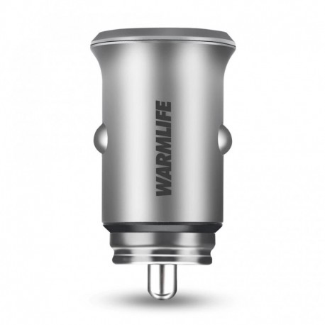 Nincs csomag doboz - Mini kettős USB interfész jármű autós autós töltő LED jelzőfény alumínium töltő adapter