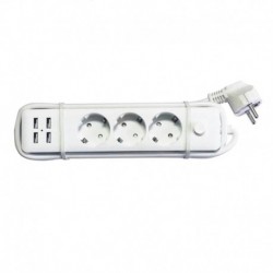 4USB   3 AC EU kerek lyukú töltőtábla Utazási otthoni mobiltelefon-töltő mobiltelefon gyors töltőtábla