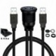 Autó műszerfala süllyesztett USB dokkoló adapter műszerfal panel 3.0 port férfi-női kábel hosszabbító kábel