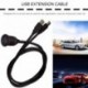 Autó műszerfala süllyesztett USB dokkoló adapter műszerfal panel 3.0 port férfi-női kábel hosszabbító kábel