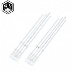 10xKözös katód - 10db téglalap alakú LED-ek 255 diódás RGB LED diffúz katód / anód négyzet 2 * 5 * 5mm piros zöld