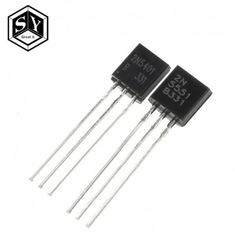 50db / tétel tranzisztor DIP 2N5551 2N5401 5551 5401 TO-92 (25PCS * 2N5401   25PCS * 2N5551)