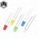 F3 RED pirosra vált - NAGY 100PCS 5 színű F3 3MM LED-es diódakészlet Vegyes szín Piros Zöld Sárga Kék Fehér