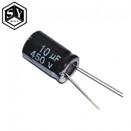 10 db alumínium elektrolit kondenzátor 10 uF 450 V 13 * 21 mm mm frekuensi tinggi radiális elektrolit kapasitor