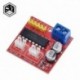 1db 2.5A kettős híd, szálcsiszolt egyenáramú motor hajtásvezérlő panel modul Arduino intelligens autórobothoz Alacsony