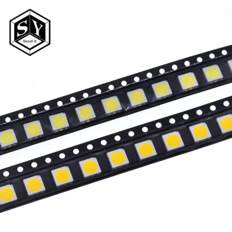 100PCS 5050 LED fehér LED nagy fényerejű dióda Azul Luz 6500K SMD fénykibocsátó diódák SMD 5050 fehér fény dióda