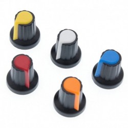 25db / tétel WH148 potenciométer gomb kupakja (rézmag) 15X17mm 6mm tengelylyuk AG2 sárga narancs kék fehér piros 5érték