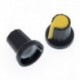 25db / tétel WH148 potenciométer gomb kupakja (rézmag) 15X17mm 6mm tengelylyuk AG2 sárga narancs kék fehér piros 5érték