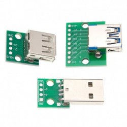 USB-03 10db - 10PCS USB dugós csatlakozó / MINI MICRO USB - DIP adapter 2.54mm 5 tűs női csatlakozó B típusú USB2.0 női