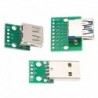 USB-03 10db - 10PCS USB dugós csatlakozó / MINI MICRO USB - DIP adapter 2.54mm 5 tűs női csatlakozó B típusú USB2.0 női