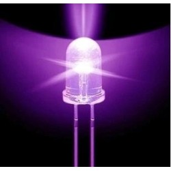 10db szuper fényes 5 mm-es kerek UV / lila LED-es diódát sugárzó F5 LED fényforrás barkácslámpákhoz zi