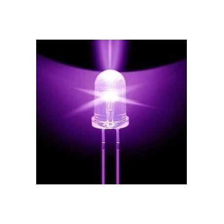 10db szuper fényes 5 mm-es kerek UV / lila LED-es diódát sugárzó F5 LED fényforrás barkácslámpákhoz zi