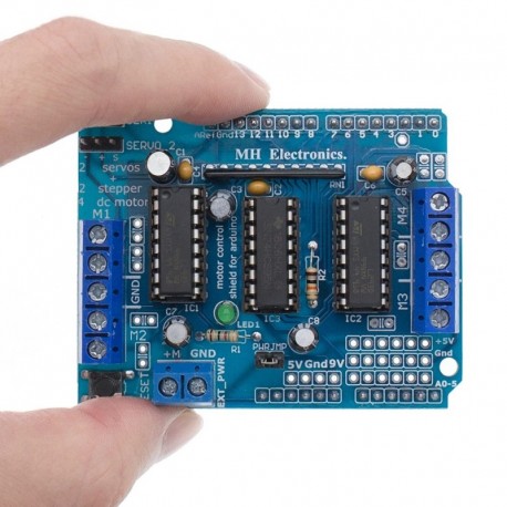 L293D modul - 20dbL293D motorvezérlő árnyékolás motor meghajtó bővítőkártya Arduino motorvédőhöz