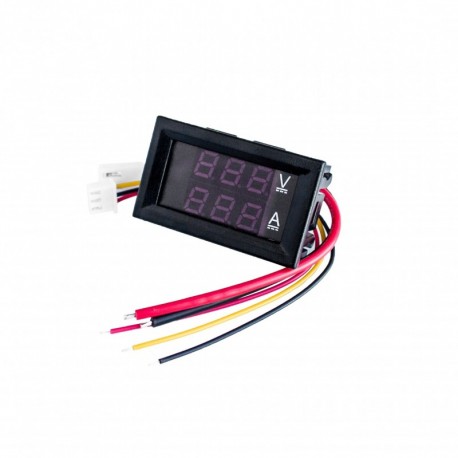 10A VÖRÖS-KÉK - DC 100V 1A 10A 50A 100A Mini 0,28 hüvelykes LED DC digitális feszültségmérő ampermérő Volt