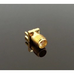 10PCS / LOT arany SMA női jack panelre szerelhető NYÁK élű forrasztó RF csatlakozók adaptere egyenes