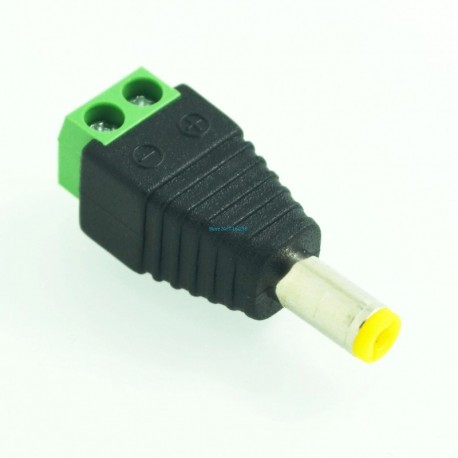10db 12V 2,1 x 5,5 mm-es egyenáramú tápfeszültségű férfi dugaszoló csatlakozó csatlakozó dugója a CCTV egyszínű LED