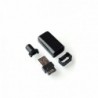 10 készlet DIY Micro USB dugós csatlakozó készlet fekete fedéllel