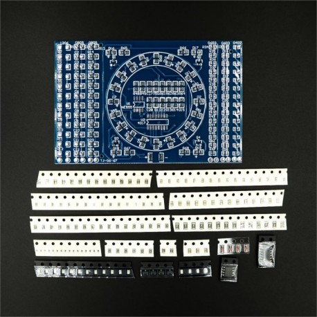 DIY CD4017 forgó LED SMD NE555 forrasztópáka DIY készlet Fanny készségtréning elektronikus öltöny
