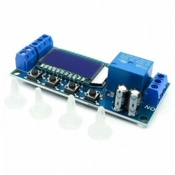 6-30V-os Micro USB digitális LCD kijelző késleltetési relé modul vezérlő időzítő kapcsoló kiváltó ciklus modul XY