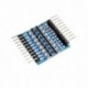8 csatornás 3.3V-5V 5V-3.3V IIC UART SPI TTL kétirányú ívelt tűszint átalakító modul