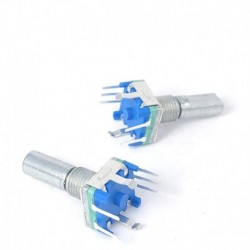 Eredeti, Rotációs kódoló, kódkapcsoló / EC11 / audio digitális potenciométer, kapcsolóval, 5Pin, fogantyú hossza 20mm