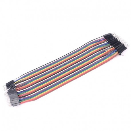 20 cm férfi - férfi - 40db dupont kábel jumper huzal dupont vonal férfi-férfi dupont vonal 20cm 1P átmérő: 2,54mm SKUGG