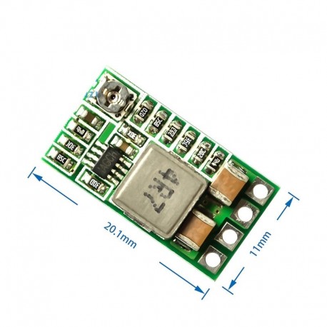 Mini DC-DC 12-24V - 5V 3A lépcsős tápegység modul Buck Converter állítható hatékonyság 97,5
