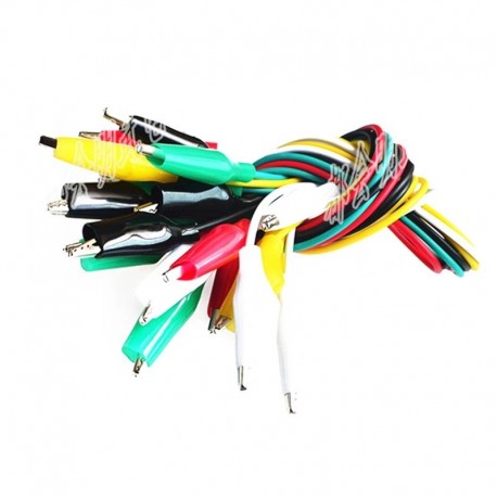 1 készlet 10db aligátor klipek elektromos barkács tesztvezetékek aligátor kétvégű krokodil klipek Roach Clip teszt