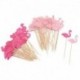 keverd össze - 20/40 / 60db Flamingo torta cupcake torta torta zászlók gyerek baba zuhany születésnapi esküvői torta