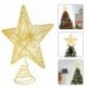 20cm piros - Arany csillogó karácsonyfa felső vascsillagos karácsonyi díszek otthoni karácsonyfa díszekhez Navidad 2021