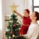 20cm piros - Arany csillogó karácsonyfa felső vascsillagos karácsonyi díszek otthoni karácsonyfa díszekhez Navidad 2021