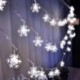 2m cukorkás nád - Hópehely LED fény karácsonyi díszek otthoni függő füzér karácsonyfa dísz dísz 2020 Navidad