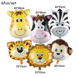 6db állat - Szafari állatok Banner Jungle Party Decoration Safari Party Decor Jungle Theme Animal Balloons 1st Birthday Party