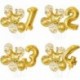 32 hüvelykes szám - 7db arany számú fólia lufi konfetti latex lufi felnőtt gyerekeknek születésnapi party dekoráció 1.