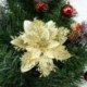 Arany - 5db csillogó művirágok karácsonyfa díszek díszek vidám karácsonyi díszek otthoni újévi ajándék