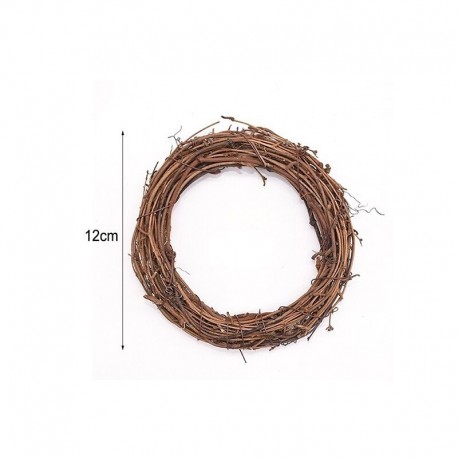 12cm - Esküvői dekoráció koszorú természetes rattan koszorú koszorú DIY kézműves dekoráció otthoni ajtó nagyfa