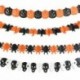 Stílus1 - 3 méteres Halloween függő koszorú sármány denevér tök szellemek pók papír szalagcímer Halloween party