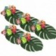 A - 12db nyári trópusi mesterséges pálmalevelek hawaii Luau dzsungel születésnapi party asztaldísz esküvői