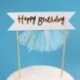 rózsaszín - 1 db szép boldog születésnapi torta tetejét mini szoknyával gyerek fiú lány első egy születésnapi party