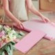 fekete - 10db 60x50cm virág csomagolópapír ajándékcsomagolás kézműves szövetpapír tekercs boros ing cipő ruházat