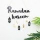 Arany - Ramadan Kareem dekoráció otthoni holdcsillag függő medál dísz fából készült DIY kézműves Eid Mubarak dekor