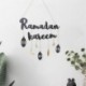 Arany - Ramadan Kareem dekoráció otthoni holdcsillag függő medál dísz fából készült DIY kézműves Eid Mubarak dekor