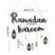 Arany - Ramadan Kareem dekoráció otthoni holdcsillag függő medál dísz fából készült DIY kézműves Eid Mubarak dekor