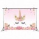 Stílus8 - 180x110cm szivárvány egyszarvú háttér gril 1. egyszarvú téma születésnapi party dekoráció kellékek baba