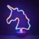 H - Flamingo Unicorn Neon Sign LED éjszakai lámpa otthoni gyerekszoba dekorációhoz Hawaii trópusi party esküvői