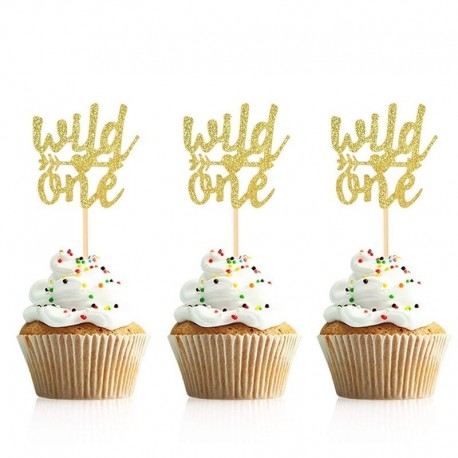 vad - 10db arany ó baba cupcake topper fiú lány baba zuhany nemi felfedi gyerekek 1. születésnapi party dekorációs torta