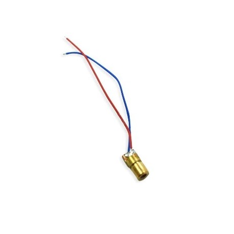 5V állítható lézercső Lézerfej Rézfej 6MM külső átmérőjű Lézerdióda Red dot lézermodul