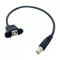 Nyomtatóport USB B típusú hosszabbító kábel csavaros furattal rögzíthető USB nyomtató port hosszabbító kábel hím