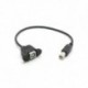 Nyomtatóport USB B típusú hosszabbító kábel csavaros furattal rögzíthető USB nyomtató port hosszabbító kábel hím